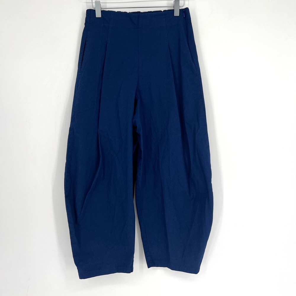 Nagada‎ Balloon Leg Pants Womens L Barrel Blue Boho Beach Hippie Relaxed Balloon